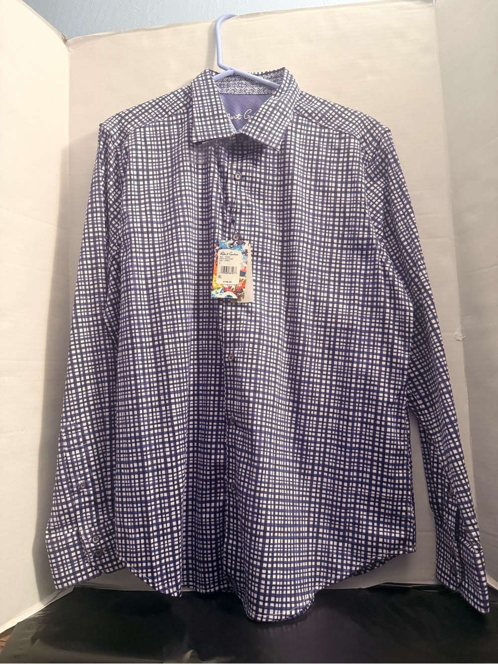 Robert Graham Men's Purple  White Checkered and Maroon Shirts